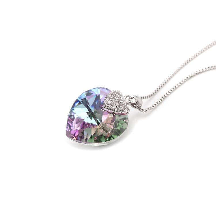 Amethyst Violet Heart Necklace