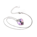 Amethyst Violet Heart Necklace