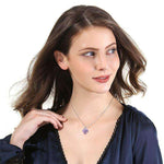 Amethyst Violet Heart Necklace