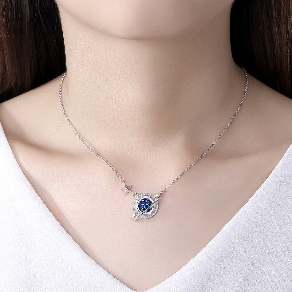 Harmonious Universe Silver Necklace