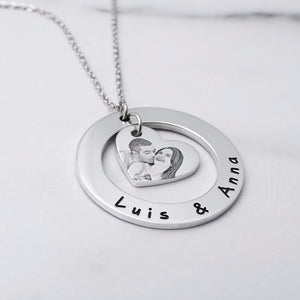 Photo and Names Necklace