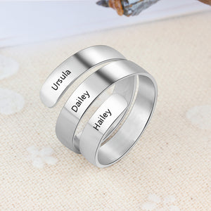 Three Names Adjustable Ring