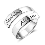 Two Names Adjustable Ring