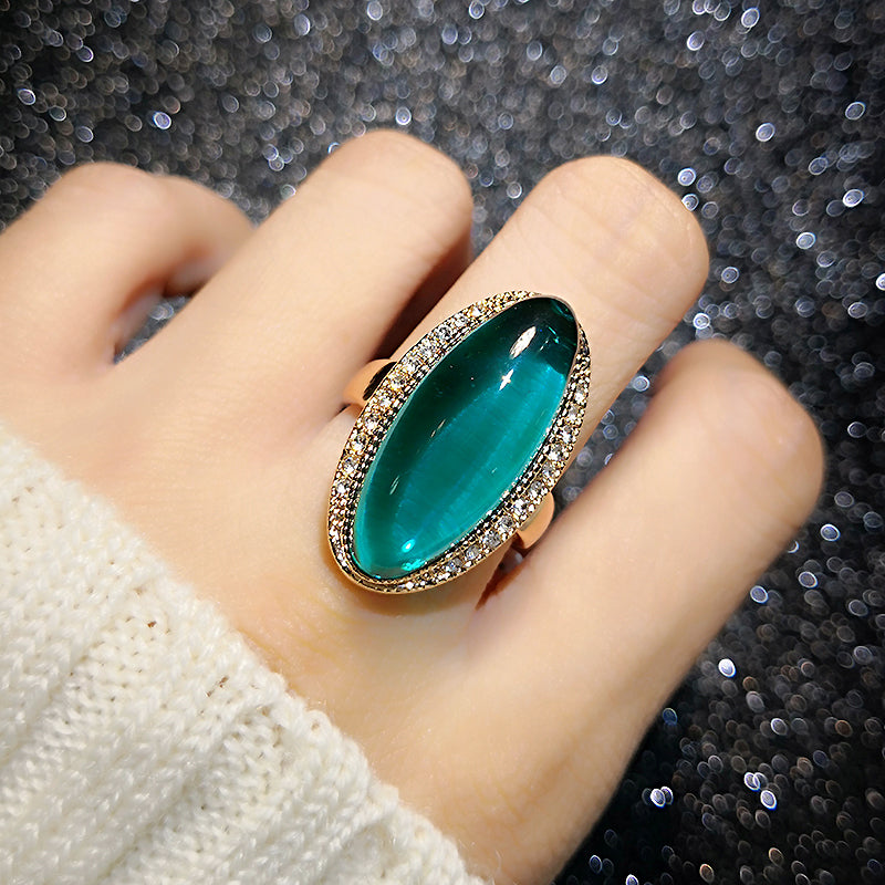 Royal Turquoise Austrian Ring