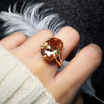 Orange Tourmaline Ring