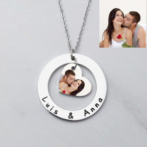 Photo and Names Necklace