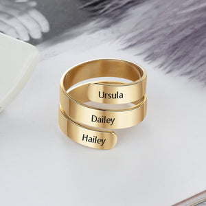 Three Names Adjustable Ring